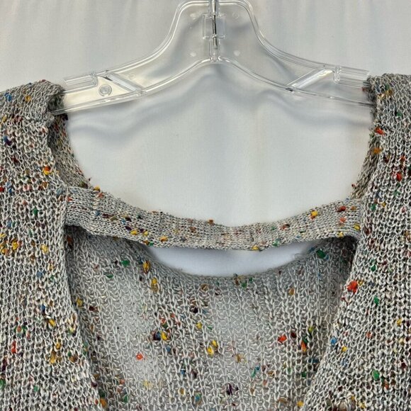 Derek Heart Womens Pullover Sweater Multicolor Open Lace Up Back Long Sleeve M - Picture 10 of 12